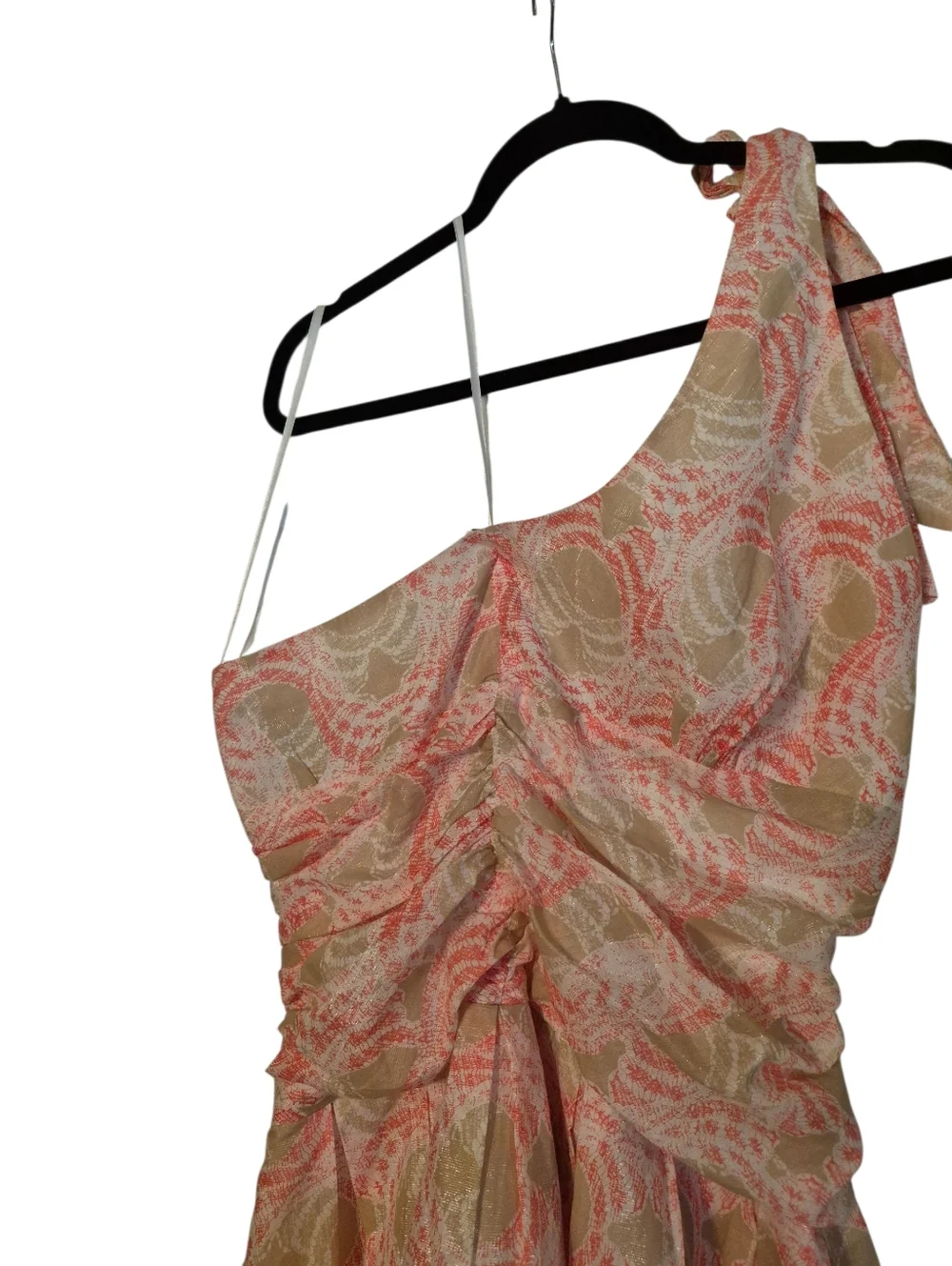 S.L. Fashions NWT One-Shoulder Floral Jacquard Cocktail Dress 14 - Picture 2 of 3